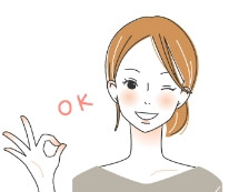 OKサインを出す女性